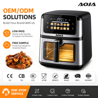 Friteuse à air numérique 2200W 10L à double chauffage avec fenêtre visible, 12 préréglages, grande capacité, idéale pour la cuisine domestique - Meilleures ventes