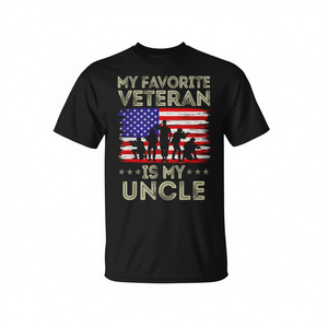 Mon oncle-vétéran préféré porte un t-shirt avec le drapeau américain pour la Journée des Vétérans - Product Image 2