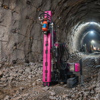 Perceuse de tunnel sur chenilles rentable avec plate-forme de forage minière d'or à plateau tournant à 360 ° pour l'exploration du minerai