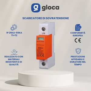 Dispositif de protection contre les surtensions Gloca 1P 275VAC 50kA T1 T2 Protection du système électrique - Product Image 4