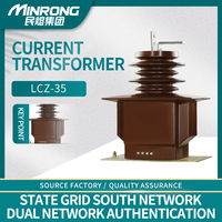 Transformador de Corriente de Alta Tensión Trifásico Sumergido en Aceite Minrong 35KV LCZ-35Q, Tipo de Fundición Semiencerrado para Interiores 30-800/5