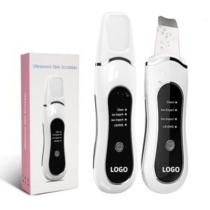 เครื่องขัดผิวหน้าอัลตราโซนิก EMS พร้อมโลโก้สั่งทำพิเศษ  วัสดุ ABS  พร้อมหัวขัดจมูกแบบสั่นสะเทือน  สำหรับผลัดเซลล์ผิวและทำความสะอาดผิว - Product Image 3