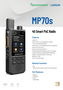 Poc hai chiều đài phát thanh thiết bị cầm tay LTE 4 gam Walkie Talkie Over di động Radio với FCC chứng nhận hỗ trợ zello - Product Image 2