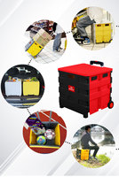 Chariot de courses pliable en plastique, chariot de courses pliable, chariot de courses en gros pour supermarché