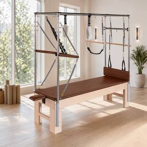 Table de Pilates Cadillac en érable de qualité commerciale avec barres de tour réglables, équipement de fitness polyvalent pour studio de yoga - Product Image 1
