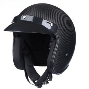Casque de moto rétro en fibre de carbone certifié DOT, nouveau casque de cyclisme demi-ouvert pour l'extérieur - Product Image 4
