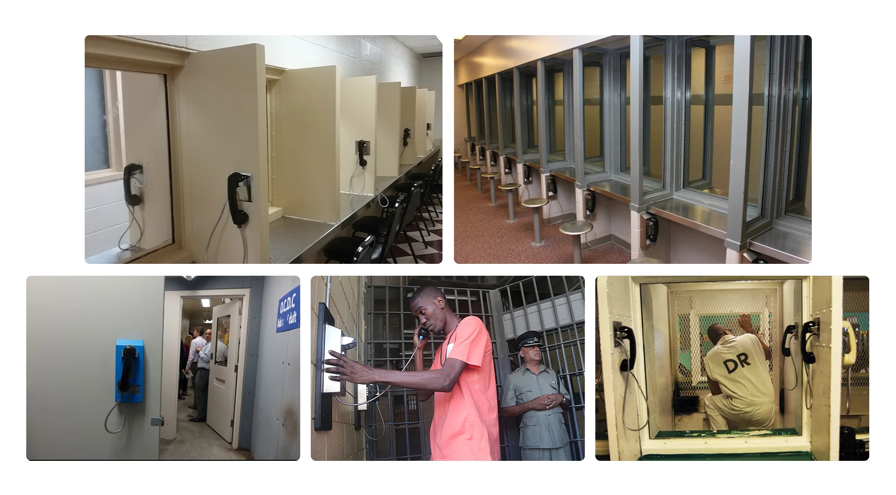 Emergency Telephone, Rugged Heavy Duty Telephones, Public Prison Phone for Inmate With LCD Display