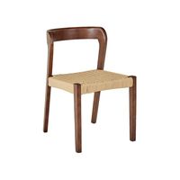 Chaise de salle à manger en bois massif de style vintage, tabouret de maquillage noir, dossier design, empilable, mobilier de maison