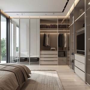 Meubles de maison en bois massif, sur mesure pour toute la maison, chambre à coucher moderne, dressing, armoire de rangement, OEM ODM - Product Image 2