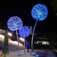 JYLIGHTING Lampes d'extérieur en fibre optique en forme de pissenlit pour la décoration de paysages, festivals, cours, parcs, hôtels, villas et arbres