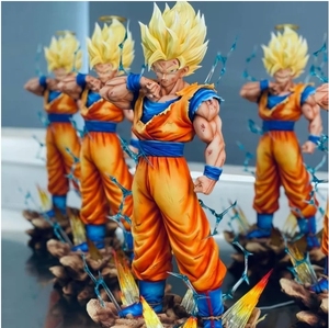 Figura in PVC di Son <span class=keywords><strong>Goku</strong></span> e Gohan, personaggi dei cartoni animati Dragon Ball, 34 cm - Product Image 1
