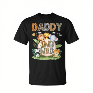 T-shirt pour papa des deux enfants, pour le 2e anniversaire, pour les amateurs d'animaux de la savane - Product Image 2