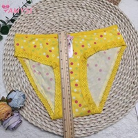 Amysi 8270 #   Culottes en dentelle fines en soie de lait d'été, taille mi-haute, pour filles de 10 à 15 ans