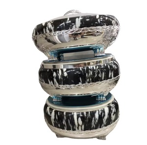 Ensemble chauffe-plats moderne 3 pièces 4L 5L 6L grande capacité, marmite isotherme en acier inoxydable, service de buffet pour Ramadan, viral <span class=keywords><strong>TikTok</strong></span> - Product Image 6