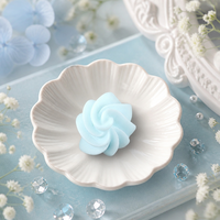 Cokelat Bunga Kawaii Artistik, Resin Cabochon Flatback untuk Kerajinan Model DIY, Aksesoris Rambut, Dekorasi Casing Ponsel