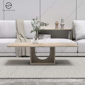 Mesa de Centro Moderna Minimalista de Mármol con Base en Forma de U para Muebles de Sala de Estar - Product Image 6