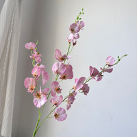 Orchidée artificielle réaliste de 85 cm en polyester, branche unique, pour bouquet de mariage, centre de table, décoration de fête