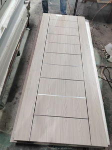 Porta ad Arco in <span class=keywords><strong>Legno</strong></span> Massello di Quercia Rossa Americana e Noce, Design Moderno per Camera da Letto e Interni Residenziali, con Telaio - Product Image 5
