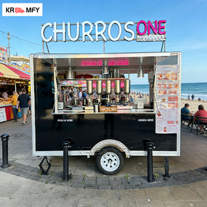 DOT CE Square Cart Galvanized Steel Body Full Kitchen For Frozen Yogurt Ice Cream Fast Food <b>Concession</b> <b>Trailer</b> - Product Image 2