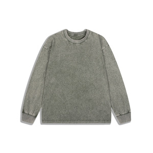 Abbigliamento da <span class=keywords><strong>uomo</strong></span> Dreaming Lion |   T-Shirt Vintage in Cotone Pesante Lavato di Alta Qualità 230g, Manica Lunga, Tinta Unita, Maglietta Base per <span class=keywords><strong>Uomo</strong></span> e Donna - Product Image 6