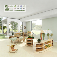 Hikeylove Mobilier d'école moderne pour la maternelle et la maternelle préscolaire, design Montessori, mobilier de classe pour enfants, ensemble table et chaise d'étude