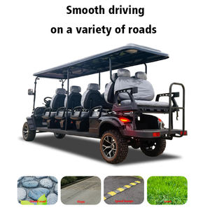 Mobil Golf Listrik CAMP 10-Kursi 72v 8+2 Penumpang, Buggy Wisata, Mobil Klub untuk Off-Road, Dijual - Product Image 3