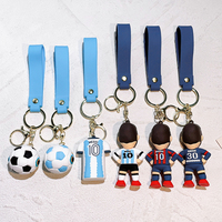 2025 nouveau YCH créatif coupe Football Messi Jersey porte-clés 3D souple PVC pendentif sac décoration cadeau porte-clés dragonne porte-clés