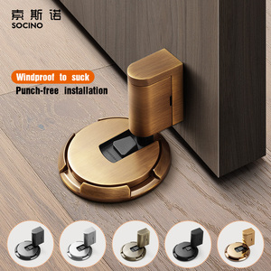Fermaporta Meccanico Strutturale in Lega di Zinco Bronzo Giallo con Due Metodi di Installazione (Foratura e Incollaggio) per Porte in Legno - Product Image 4
