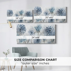 Latitude Run Field of Blue Gallery, toile encadrée prête à accrocher, <span class=keywords><strong>peinture</strong></span> <span class=keywords><strong>abstraite</strong></span>, grande impression sur toile pour salon - Product Image 2