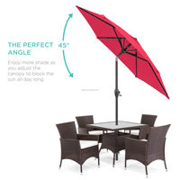 Parasol de jardin rectangulaire en acier, imperméable, pour marché, restaurant, cour, avec mât central, vente en gros