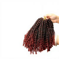 Perruque synthétique à double trame, en fibre haute température, pour tresses au crochet NUBIAN TWIST, tresses ressort et dreadlocks bouclées, transfrontalier