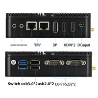 X86 Mini PC Quad Core Mini ordinateur industriel sans ventilateur Dual Lan Dual COM N100 Mini PC KIOSQUE