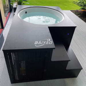 Bañera de Hielo Acrílica <span class=keywords><strong>para</strong></span> Exteriores con Enfriador, Barril de Hielo de Acero Inoxidable <span class=keywords><strong>para</strong></span> 1 Persona, <span class=keywords><strong>para</strong></span> Fitness y Deportes - Product Image 6