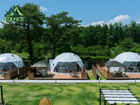Dôme géodésique de luxe en PVC pour hôtel, tente de glamping, tente dôme ronde pour le désert, tente dôme ciel étoilé pour le camping
