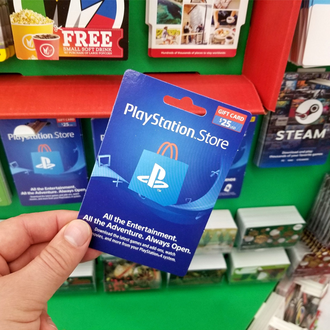 playstation gift card physical
