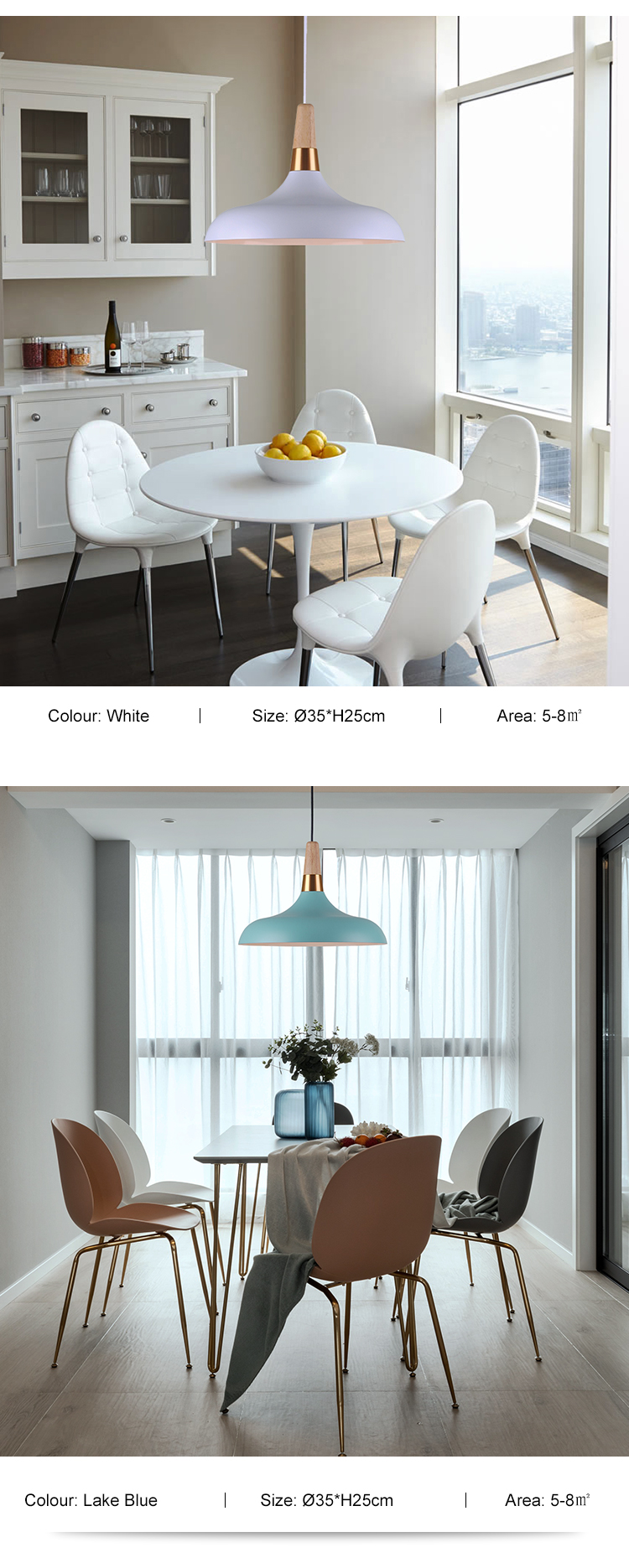 Modern Style Indoor Study Room Dining Room Decoration E27 Glass Pendant Lamp
