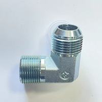 Adaptateur hydraulique coudé à 90 degrés 1BJ9 en acier au carbone, raccord de tuyauterie à double filetage BSP mâle vers JIC mâle