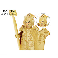 Mini figurines KT1050 Star Medieval Soldier Series Elf Lance Warrior Figure Military Building Block Bricks Toy Wars Game Toy