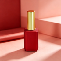 Flacon de vernis à ongles vide de style luxueux 10 ml, flacon de vernis à ongles électroplaqué avec bouchon et pinceau, flacon en verre rond pour la peinture des ongles