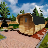 Pièce extérieure solide canadienne traditionnelle de sauna de cube avec la Chambre mise le feu au bois de cabine de fonction humide de vapeur