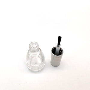 YALI N1119 Rainbow Silver Special Empty Glass Bottle Screw Cap Lid Screen Printing Hot Stamping 8ml Nail Polish Oil Free Sample