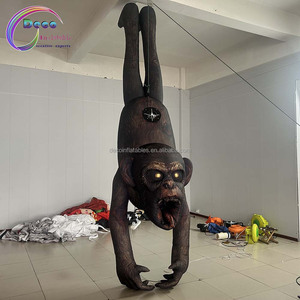 Nuovo Design impermeabile Multi-colore gonfiabile decorazione di Halloween appesa scimmia cartone animato capovolto incorporato ventola USB alimentato - Product Image 1