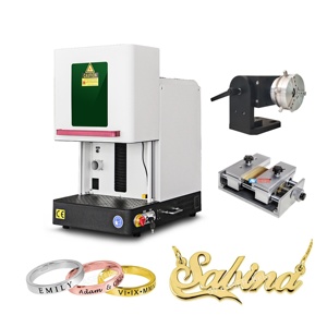 Enclosed Fiber <b>Laser</b> Engraver with Slide Door, Custom Name Jewelry <b>Laser</b> Engraving & Cutting Machine for Gold Silver - Product Image 1