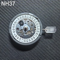 Remise en gros Mouvement NH37A Original Automatique Mécanique Acier Inoxydable 24 Rubis Indicateur 24 Heures Pièces de Montre pour Réparation
