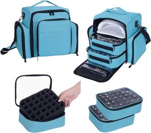 Échantillon Gratuit : Trousse de Rangement Portable Grande et Étanche pour Vernis à Ongles avec Chariot Amovible – Indispensable pour les Artistes de Maquillage et les Huiles Essentielles - Product Image 5