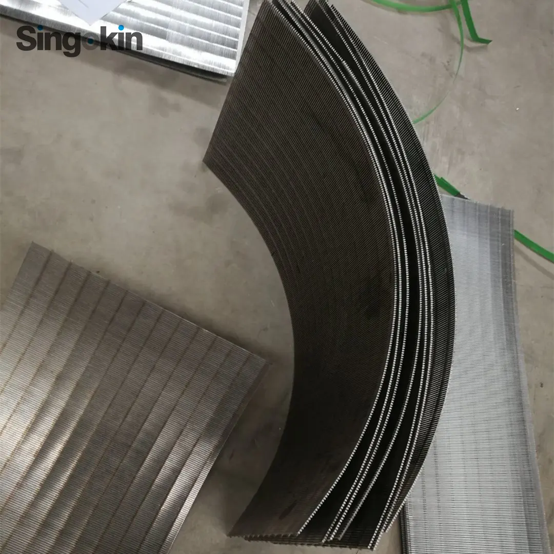 v wire type wedge wire ss304 316 904l stainless steel curved welded wedge wire intake screen filter mesh manufacture