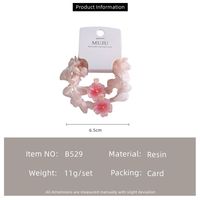 MUJU B529 2 stuks Kinderen Harsen Bloemen Fruit Haarbandjes 6,5cm Organza Haar elastiekjes Zoete Aangepaste Logo Kaart Retail Klaar MOQ