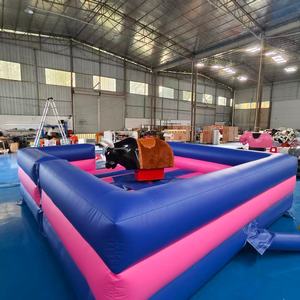 Máquina de Toros Inflable para Exteriores, Juego de Montar a Caballo con Cojín Cuadrado, Máquina de Toros Competitiva - Product Image 6