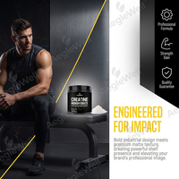 AegleWell Créatine Monohydrate en Poudre 500g – Favorise la Récupération de la Masse Musculaire Maigre – Haute Pureté – Complément Alimentaire pour l'Entraînement Physique