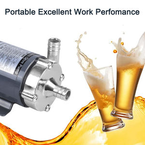 ปั๊มน้ำหมุนเวียนสำหรับการผลิตเบียร์ที่บ้าน MD MP-10RN สแตนเลสเกรดอาหาร 110V/220V สำหรับถ่ายโอนน้ำร้อนสำหรับปั๊มน้ำหมักเบียร์ - Product Image 6